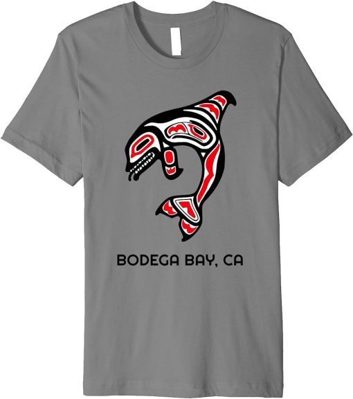California Bodega Bay, Native American Orca Killer Whale Premium T-Shirt