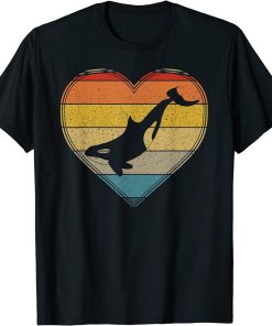 Retro Love Killer Whale Orca Vintage Novelty Graphic T-Shirt